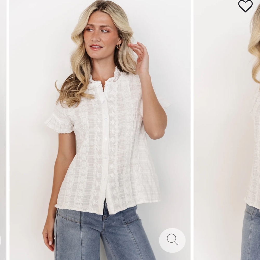 Baltic Born White Lace Top